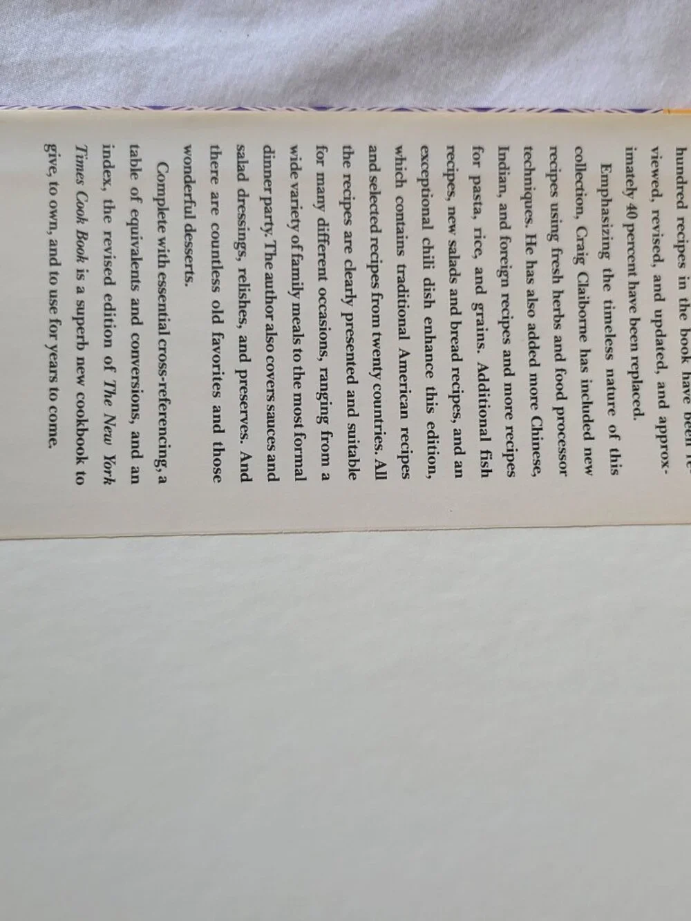 The New York Times Cookbook Revised Edition Craig Claiborne Hardcover
